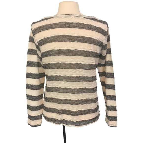 Maurices Womens Black White Striped Pullover Light Sweater, XL - Picture 6 of 10